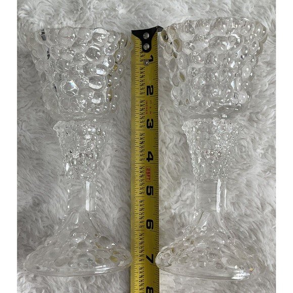PartyLite Tiny Bubbles 2 Piece Candle Holders Vintage Set Of 2 Votives Tapers - Picture 5 of 5